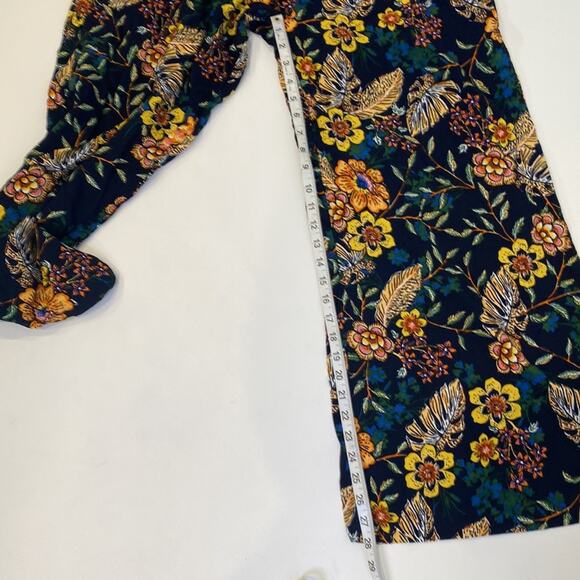 Miss Selfie Wide Leg Floral Casual Boho Stretchy Pants Rayon EUC Sz XL Rayon - Picture 11 of 13